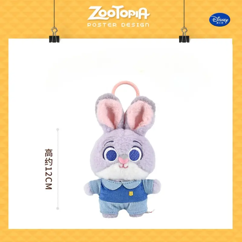 Kawaii Disney Zootopia Nick Wilde Judy Hopps Plush Keychain Pendant Cartoon New Plush Doll Backpack Pendant Couple Pendant Gift