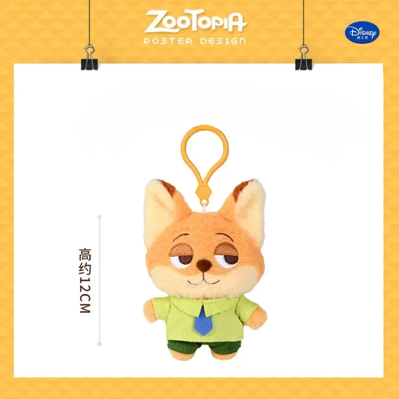 Kawaii Disney Zootopia Nick Wilde Judy Hopps Plush Keychain Pendant Cartoon New Plush Doll Backpack Pendant Couple Pendant Gift
