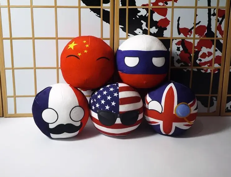Cartoon The Republic of Angola Polandball Plush Doll Countryball Short Stuffed Mini Doll Pendant Toy Gift 9/20cm