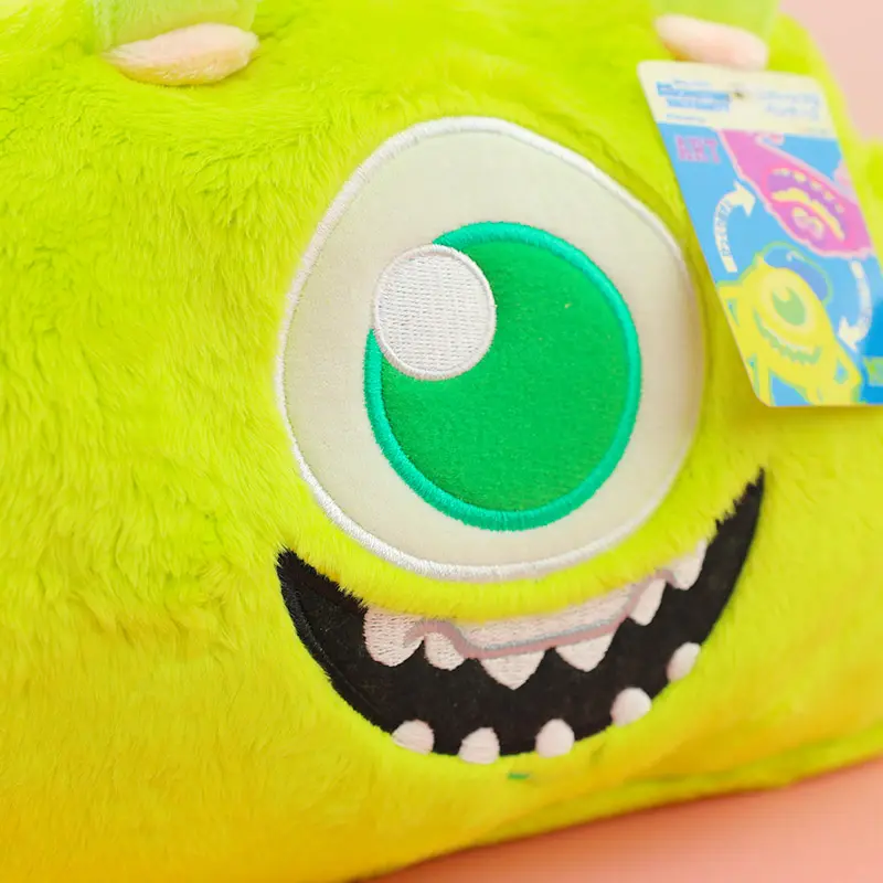 Kawaii Disney Stuffed Makeup Bag Mike Wazowski Toys Handback For Woman Green Cute Plush Cosmetic Portable Storage Bag For Girls