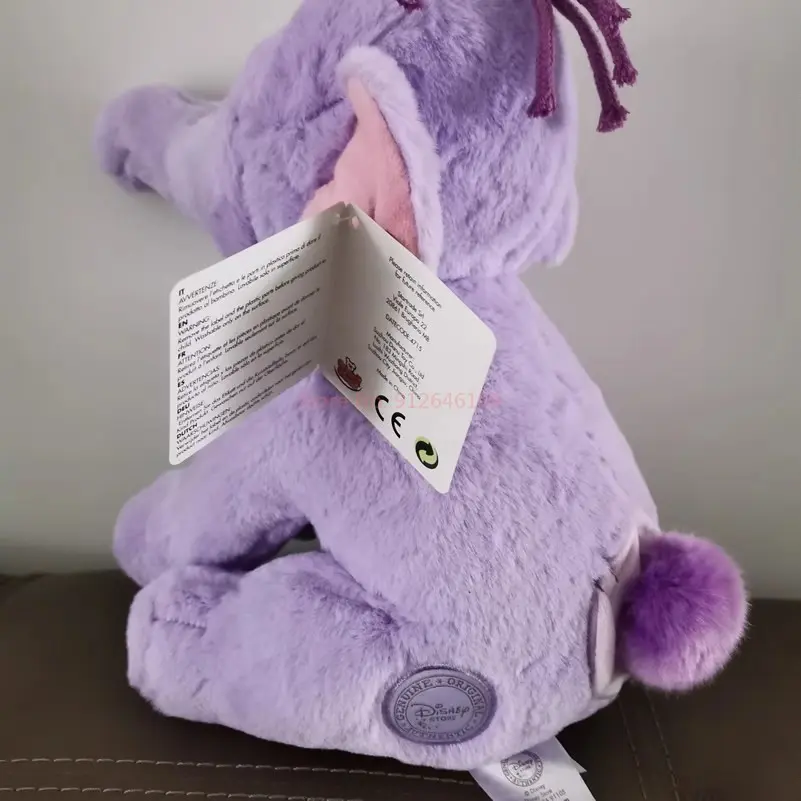 Disney Purple Elephant Plush Doll Cartoon Kawaii Long Nose Monster Doll Stuffed Animal Purple Elephant Children'S Birthday Gift