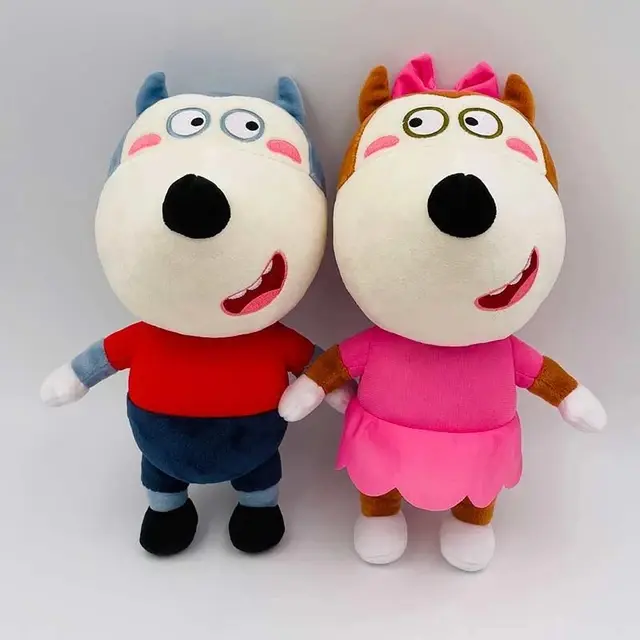 30cm Anime Wolfoo Family Plush Toys Cartoon Plushie Lucy Soft Stuffed Dolls Toy For Children Kids Boys Girls Fans Gifts