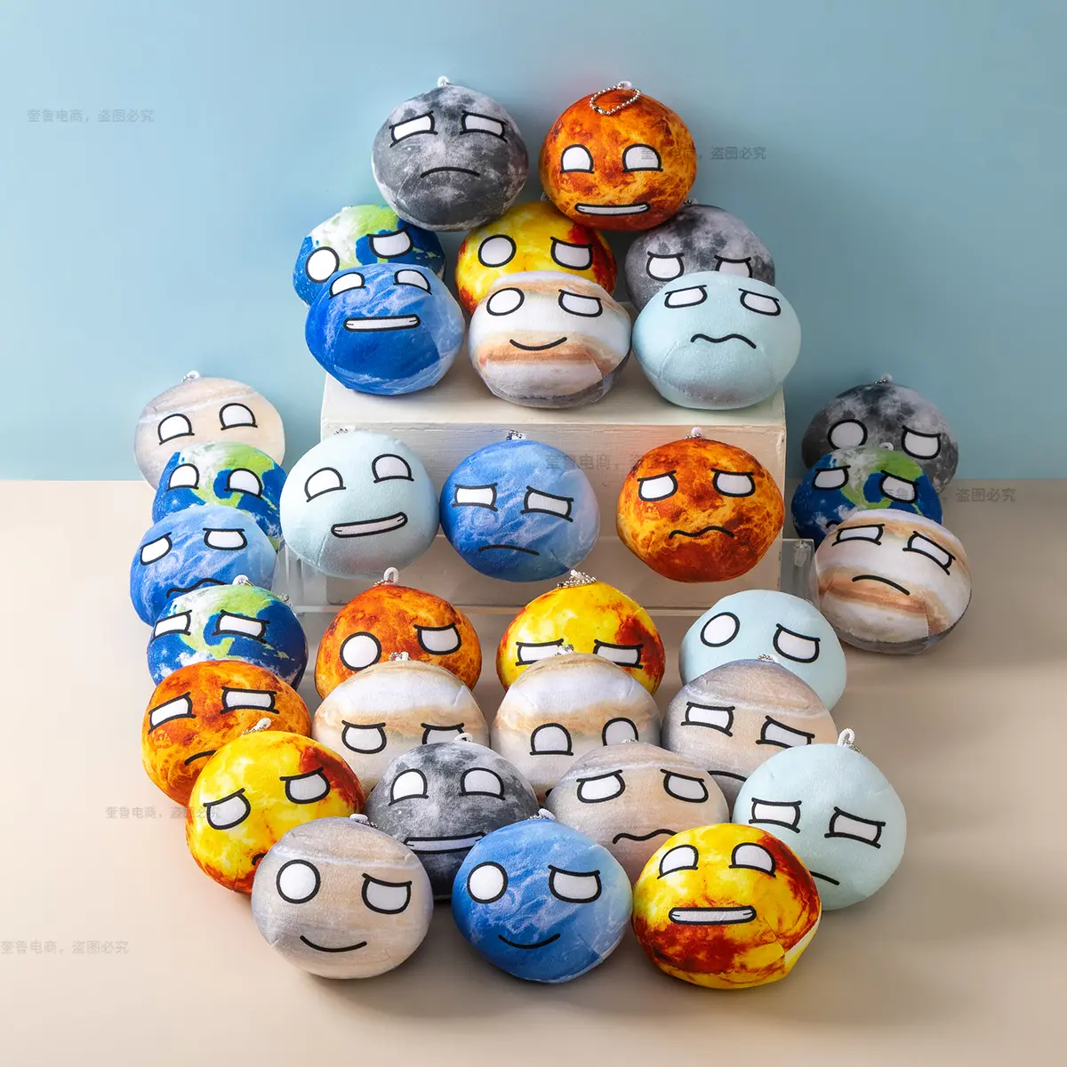 10cm/3.94inch Planet Plush Toy Collection Earth Moon Sun Mars Venus Jupiter Saturn Uranus Neptunr Dolls Cognitive Stuffed Doll