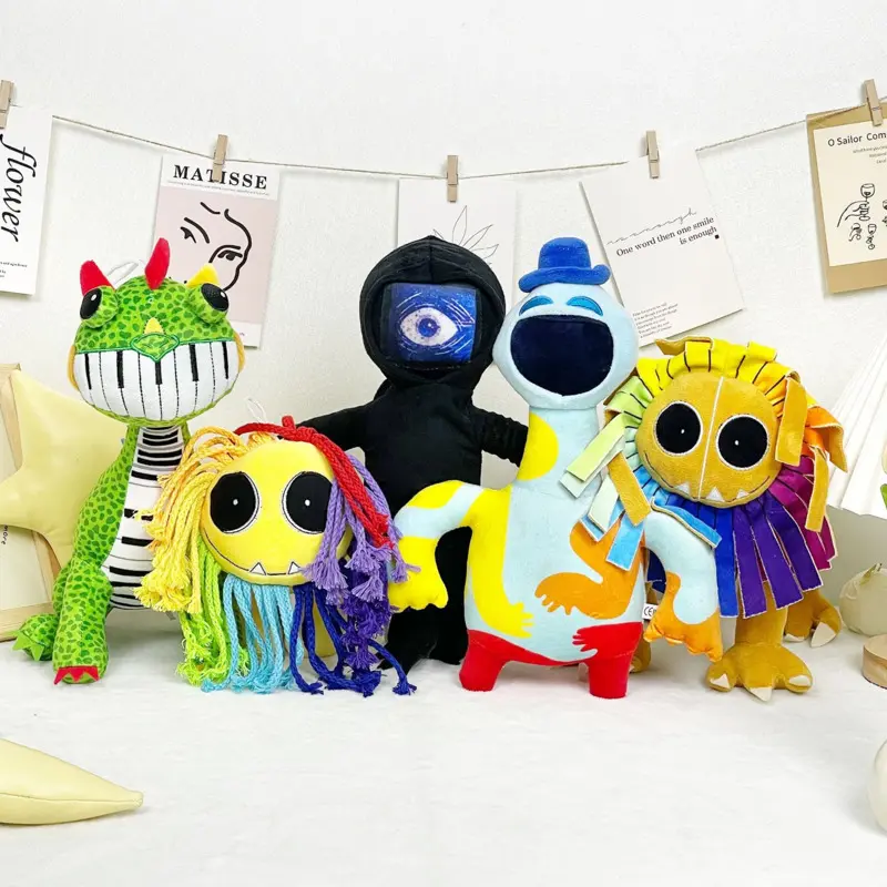 25cm Colorful Lion YP Green Dinosaur Rubber Man Black Doctor Colorful Lion Big Lion Short Plush Colorful PPCotton Child Toy Doll