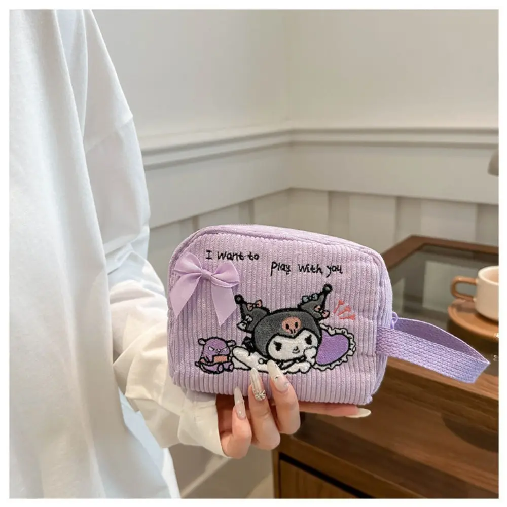  Sanrio Coin Purse Plush Cute Exquisite Packaging Toiletry Bag Handle Cartoon My Melody Cinnamoroll Kuromi Boy Girl Gift