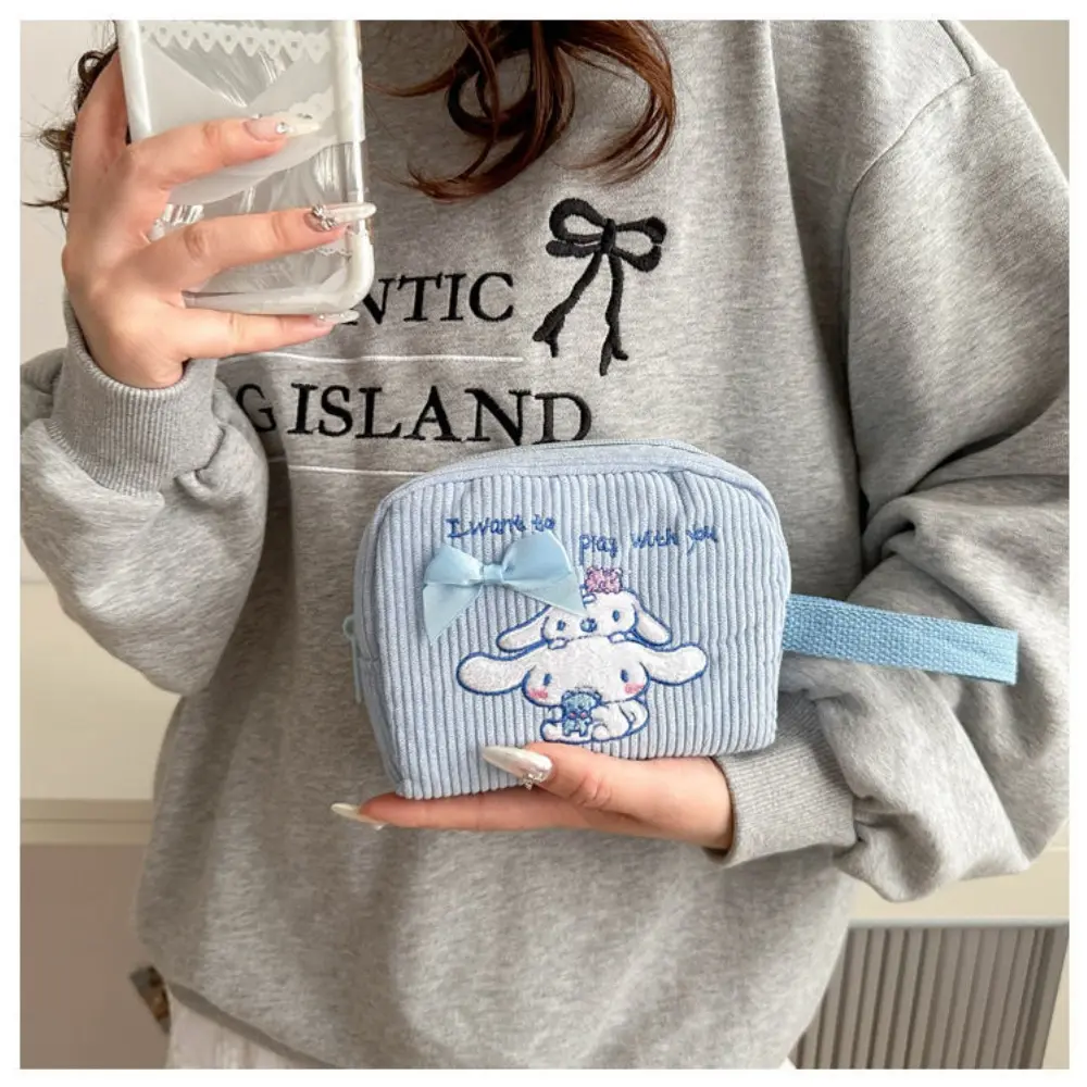  Sanrio Coin Purse Plush Cute Exquisite Packaging Toiletry Bag Handle Cartoon My Melody Cinnamoroll Kuromi Boy Girl Gift