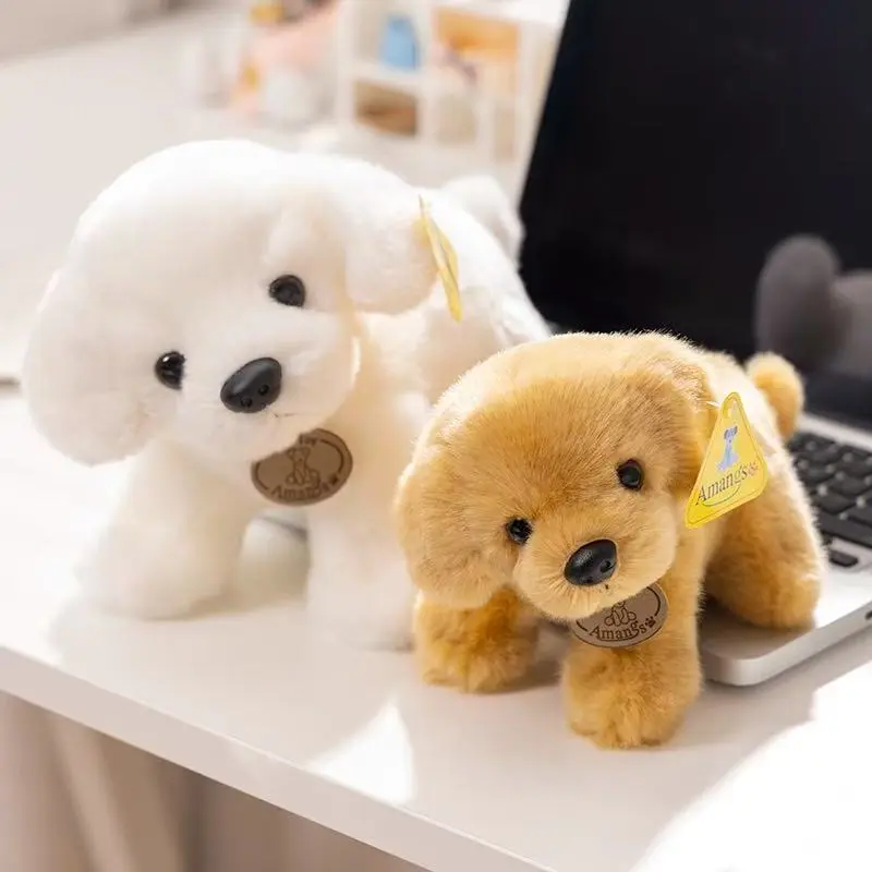 20/27cm Golden Retriever Doll Simulation Plush Toy Handmade Doll Cartoon Anime Cute Pillow Cushion Home Decoration Children's Bi