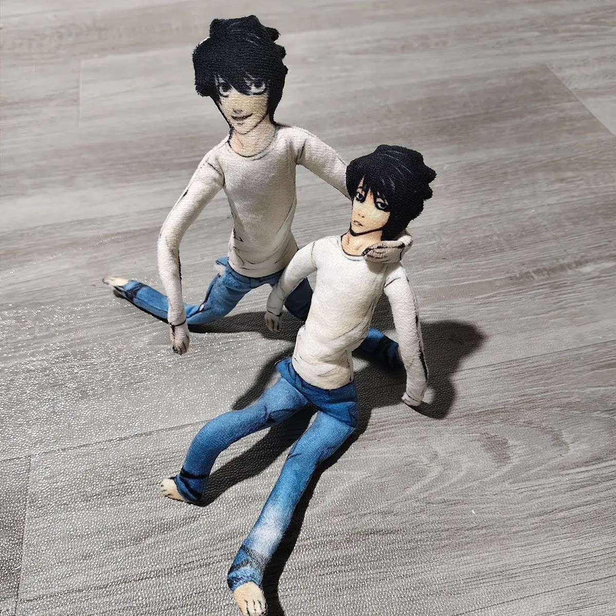 Anime Death Note L·Lawliet Yagami Light Cosplay Plush Doll Stuffed Dolls Iron Wire Joint Flexible Figure Toys Room Decor Gifts