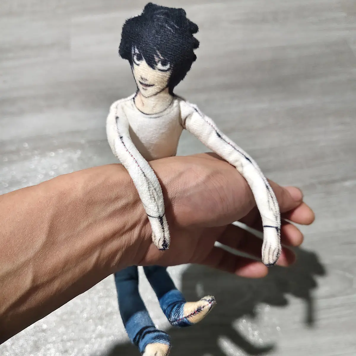 Anime Death Note L·Lawliet Yagami Light Cosplay Plush Doll Stuffed Dolls Iron Wire Joint Flexible Figure Toys Room Decor Gifts