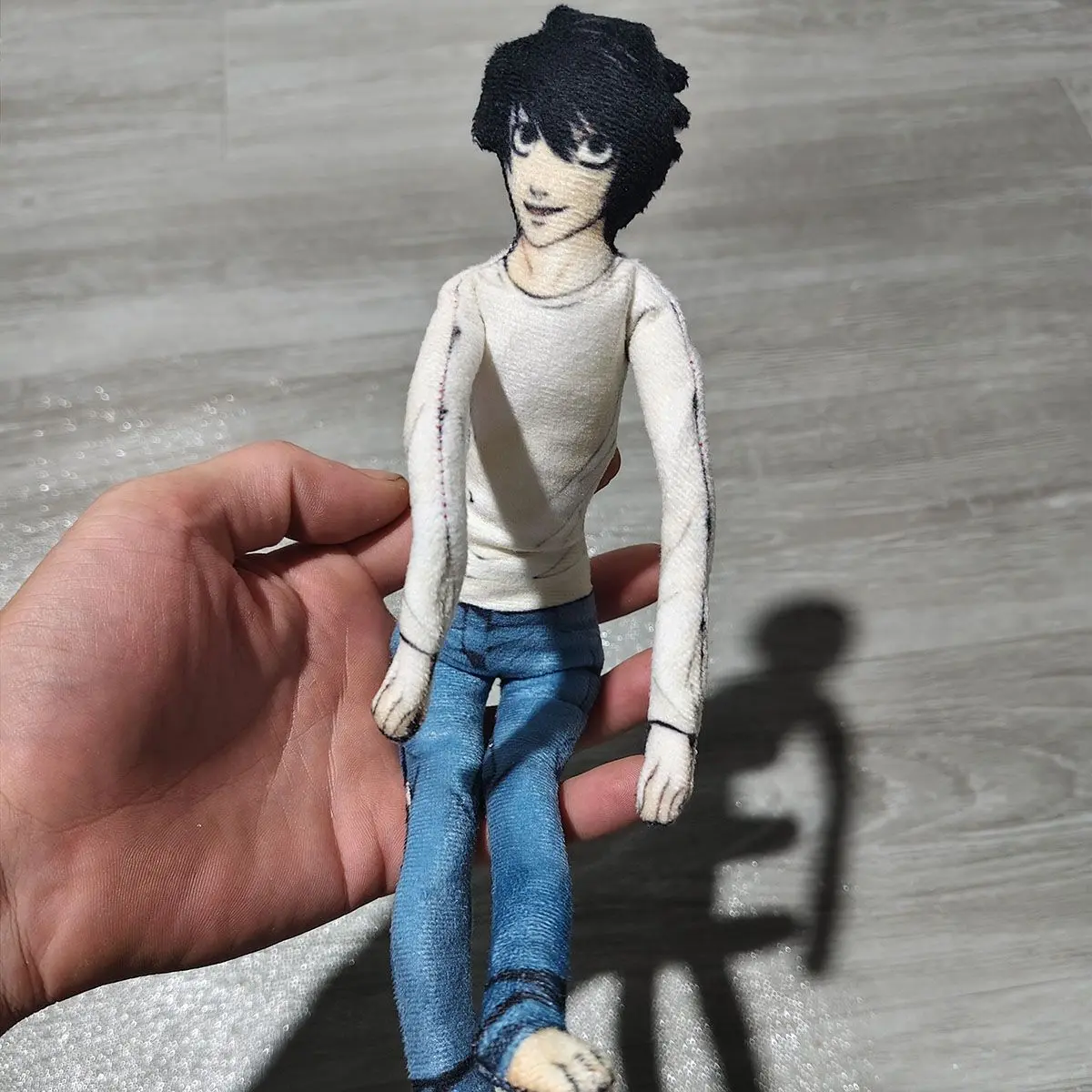 Anime Death Note L·Lawliet Yagami Light Cosplay Plush Doll Stuffed Dolls Iron Wire Joint Flexible Figure Toys Room Decor Gifts