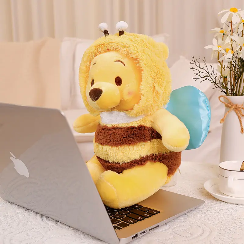 Disney Cartoon Bee Winnie The Pooh Anime Plush Toys Kawaii Cute Stuffed Doll Room Decoration Children's Birthday Gift