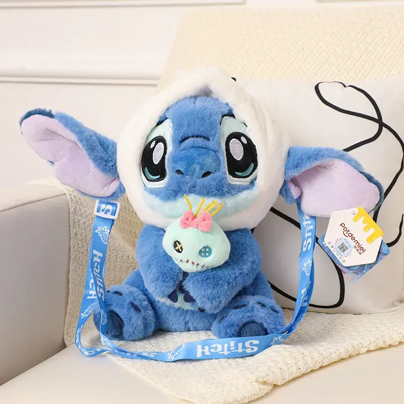 Disney Kawaii Plush Bag Doll Lilo And Stitch Stitch Stuffed Plush Toy Shoulder Bag Handbag Wallet Bag Birthday Girls Gift