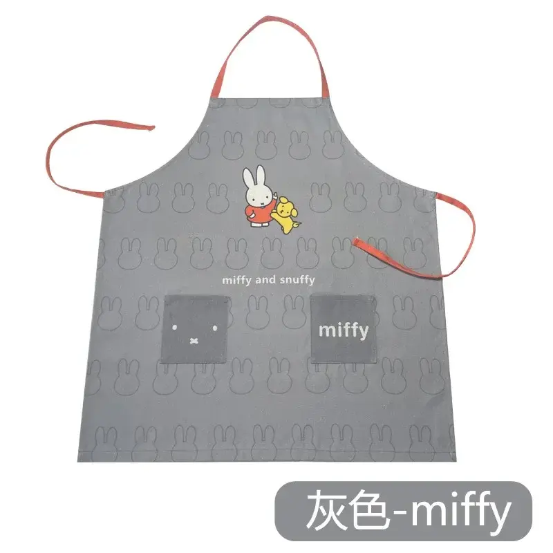New Pattern Miffy Cotton and Linen Colour Apron Ventilation Thin Type Household Men and Women Kitchen Antifouling Comfortable