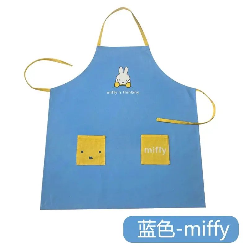 New Pattern Miffy Cotton and Linen Colour Apron Ventilation Thin Type Household Men and Women Kitchen Antifouling Comfortable