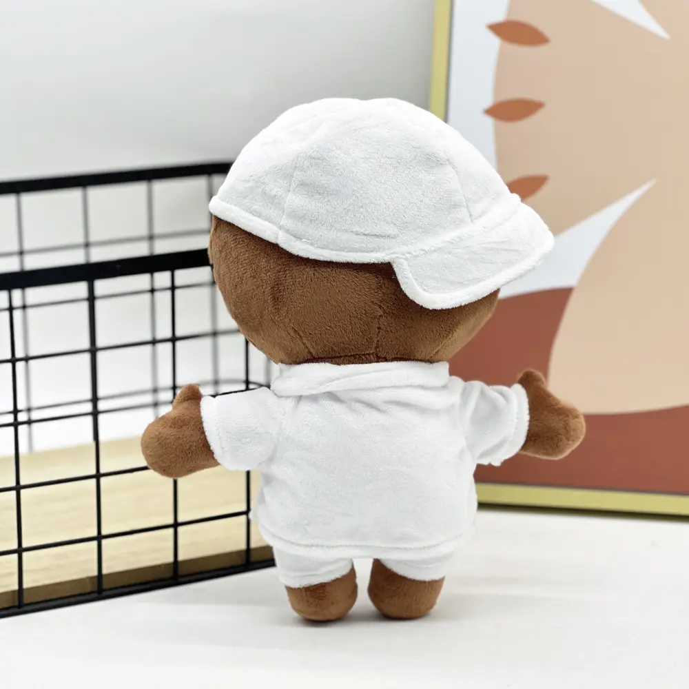 Hello Kitty Soulja Boy Plush Doll with White Casual Suit Clothes Plush Toy Figure Stuffed Toys Boys Girls Fans Collect Gifts