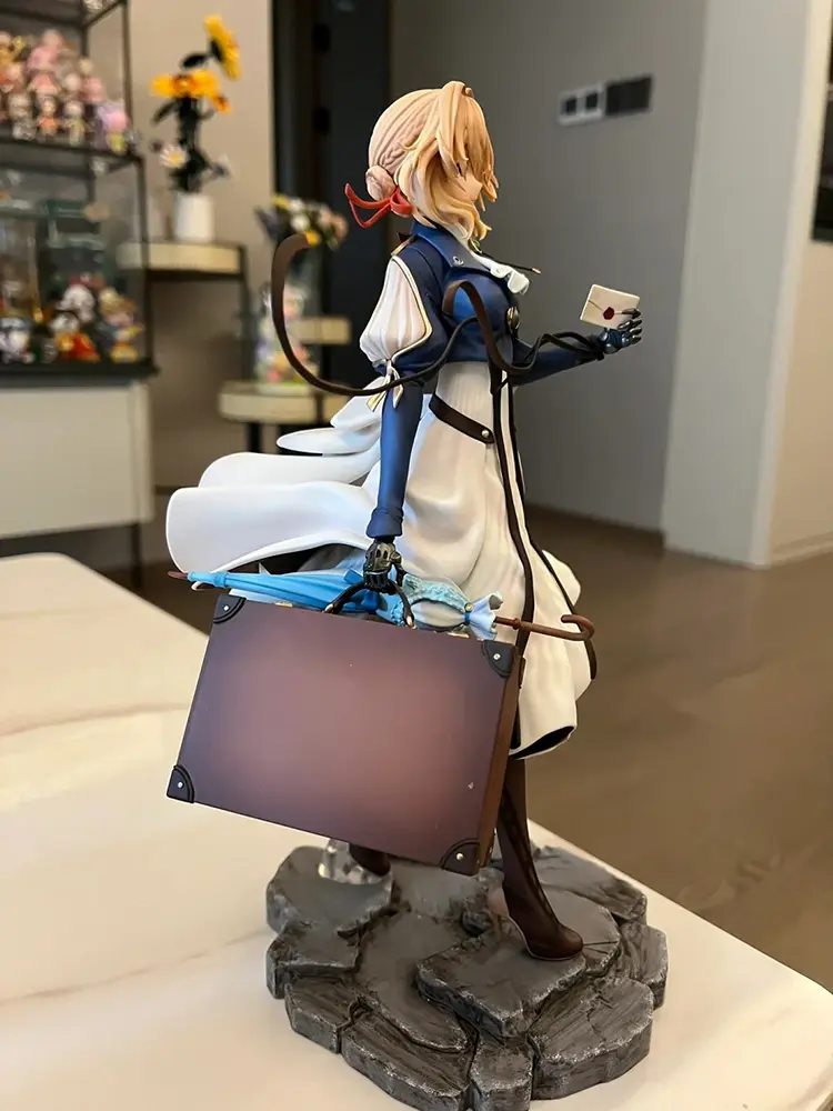 25CM Violet Evergarden Anime Figure Violet Eternal Garden Gk Tide Play Anime Girl Statue Model Tabletop Decoration Xmas Gift Toy