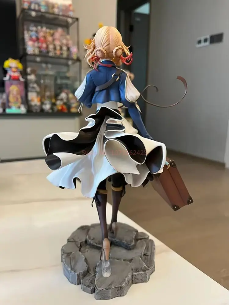 25CM Violet Evergarden Anime Figure Violet Eternal Garden Gk Tide Play Anime Girl Statue Model Tabletop Decoration Xmas Gift Toy