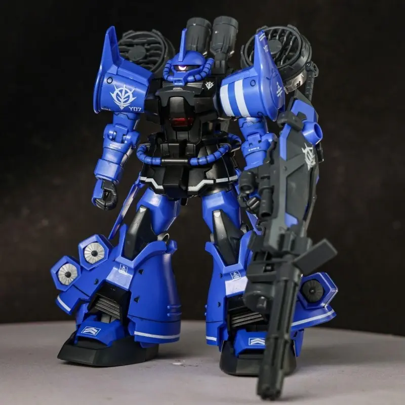 New Star Ms-07h-8 Hg 1/144 Flying Tiger Dark Blue Color Matching Assembly Model Figure Toy Collection Gift with Aircraft