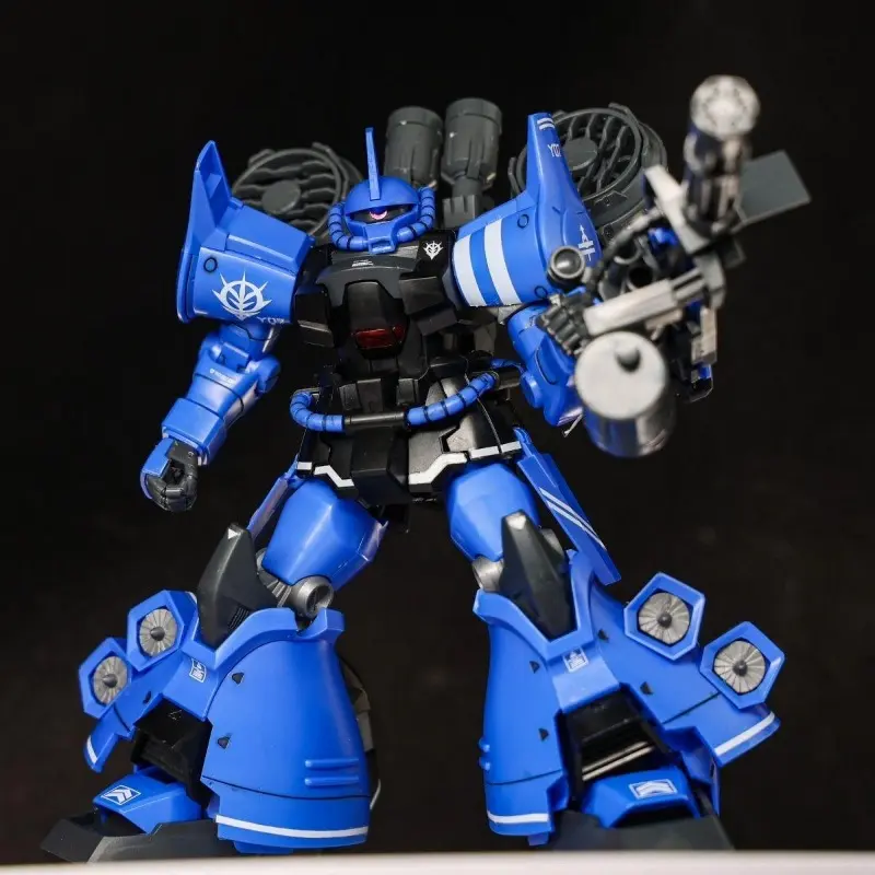 New Star Ms-07h-8 Hg 1/144 Flying Tiger Dark Blue Color Matching Assembly Model Figure Toy Collection Gift with Aircraft