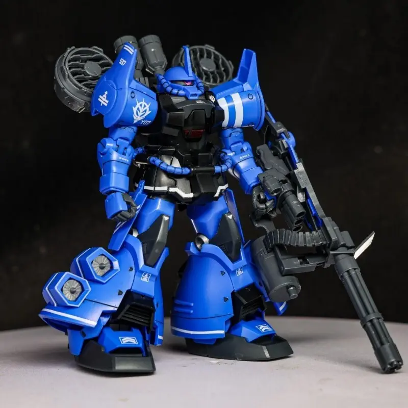 New Star Ms-07h-8 Hg 1/144 Flying Tiger Dark Blue Color Matching Assembly Model Figure Toy Collection Gift with Aircraft