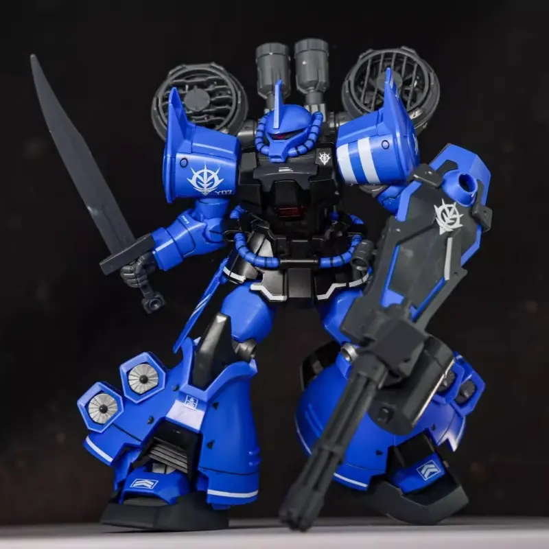 New Star Ms-07h-8 Hg 1/144 Flying Tiger Dark Blue Color Matching Assembly Model Figure Toy Collection Gift with Aircraft