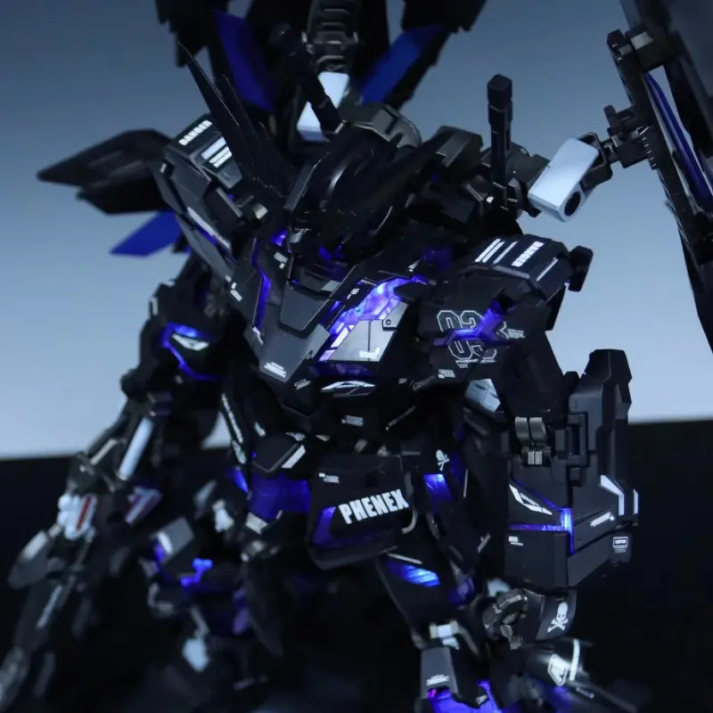 Xingdong HG 1/144 NARRITIVE Electroplated Version Black Phoenix Assembled Model Joint Movable Mecha Warrior Figure Toy Gift