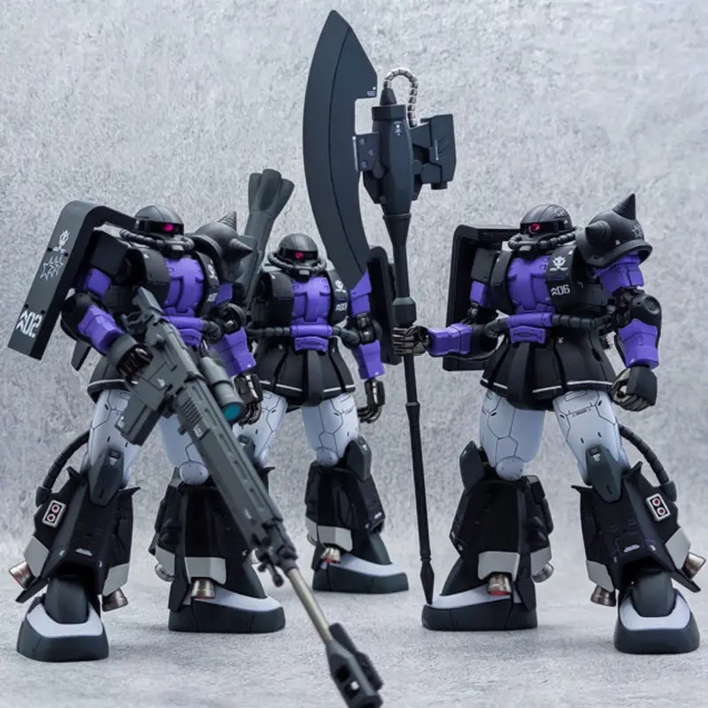 Xingdong GTO03/05 WM HG 1/144 BLACK TRI-STARS Zaku Assembled Model Joint Mobile Mech Warrior Figure Toy Gift