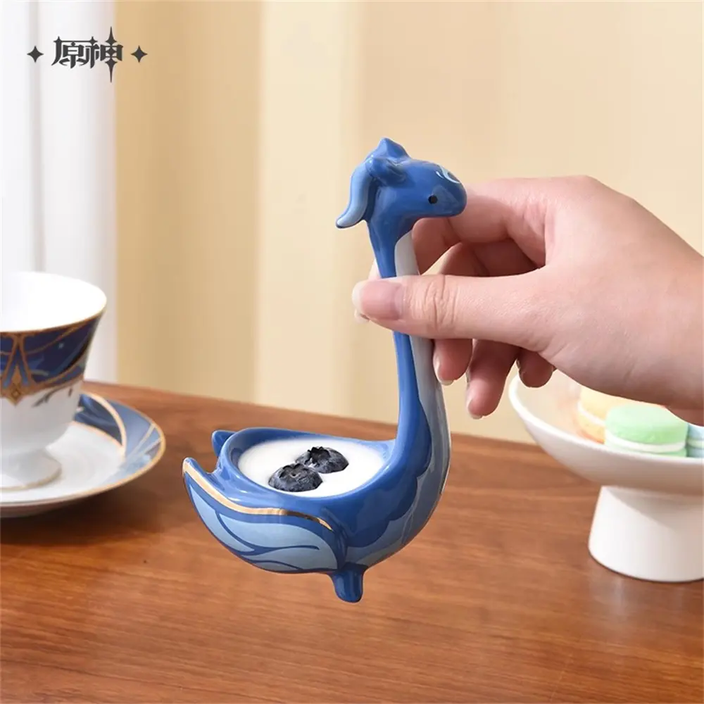 Game Genshin Impact Official Original Neuvillette Sea Animal Spoon Accessories Cosplay Kids Gift Pre-order