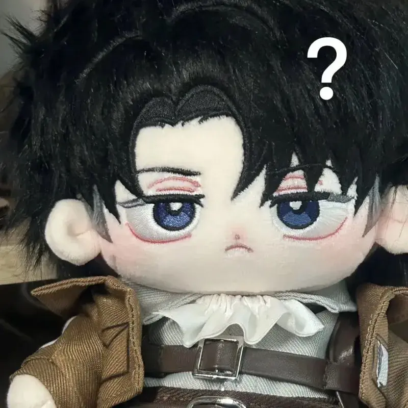 Stuffed 20cm Levi Cotton Doll Cute COS Anime Attack on Titan Dress-up Puppet Plush Toys for Fans Collectible Gift
