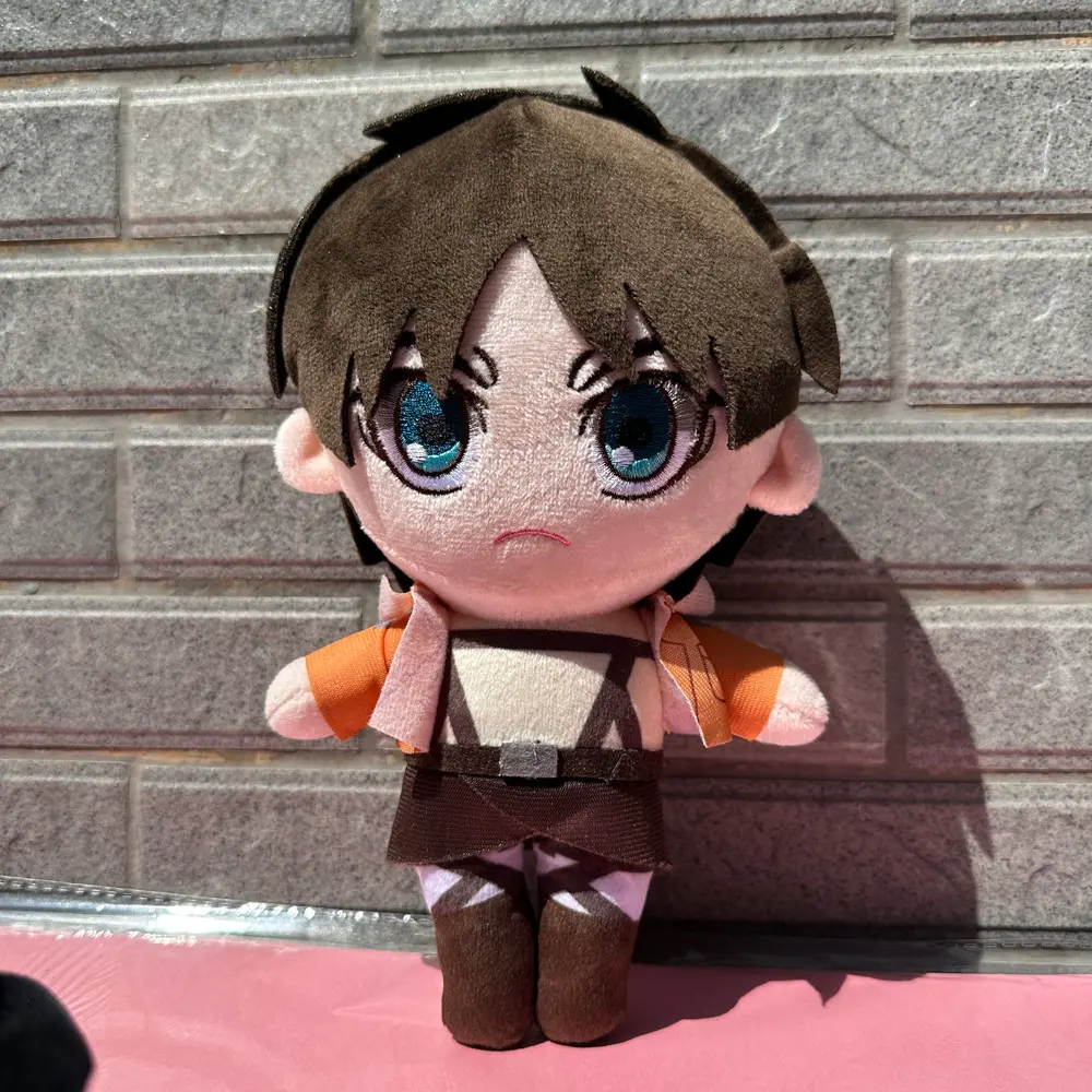 Anime Attack on Titan Plush Toys Doll Kawaii Levi Eren Mikasa Cute Kawaii Collection Green Stuffed Doll Birthday Gifts For Kids