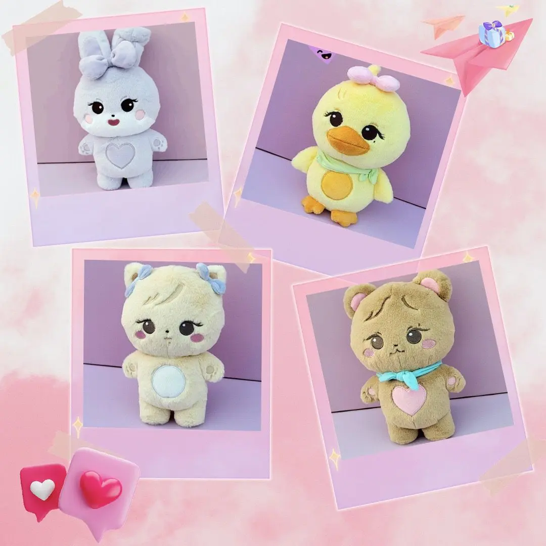 25cm Pink Plush Doll BORN PINK World Tour Official Plushies Jennie Lisa Rose Jisoo Kawaii Stuffed Animals Toys