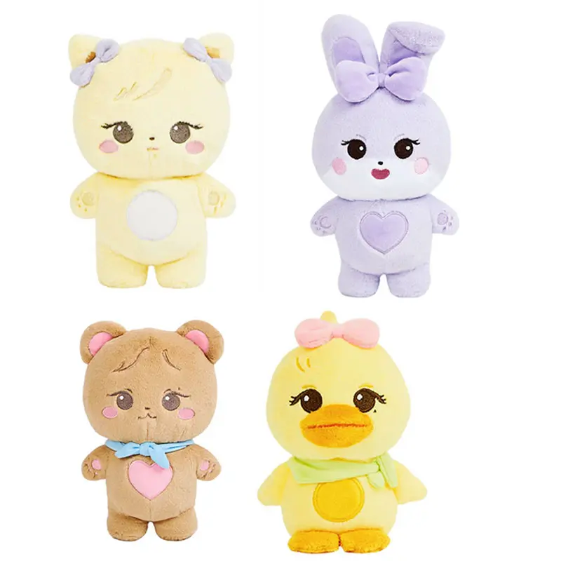 25cm Pink Plush Doll BORN PINK World Tour Official Plushies Jennie Lisa Rose Jisoo Kawaii Stuffed Animals Toys