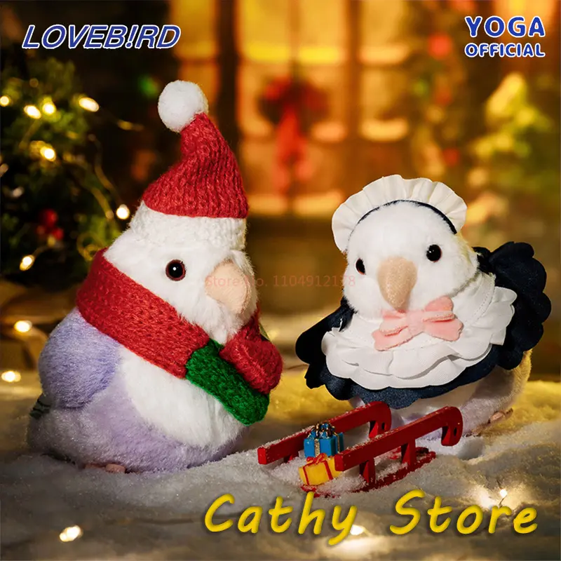 Civilized Bird Taro Balls Dressing Series Christmas Cloak Maid Style Plush Doll Backpack Pendant Decor Toys Novel Birthday Gifts