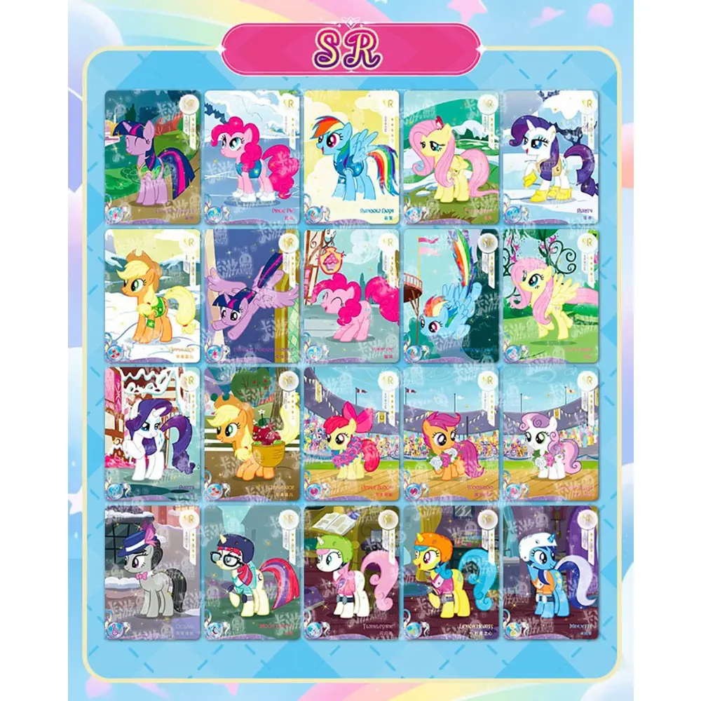 KAYOU My Little Pony Cards Popular Animated Characters 15th Anniversary UR SSR Cartoon Cute High Quality Celebration Cards Gifts