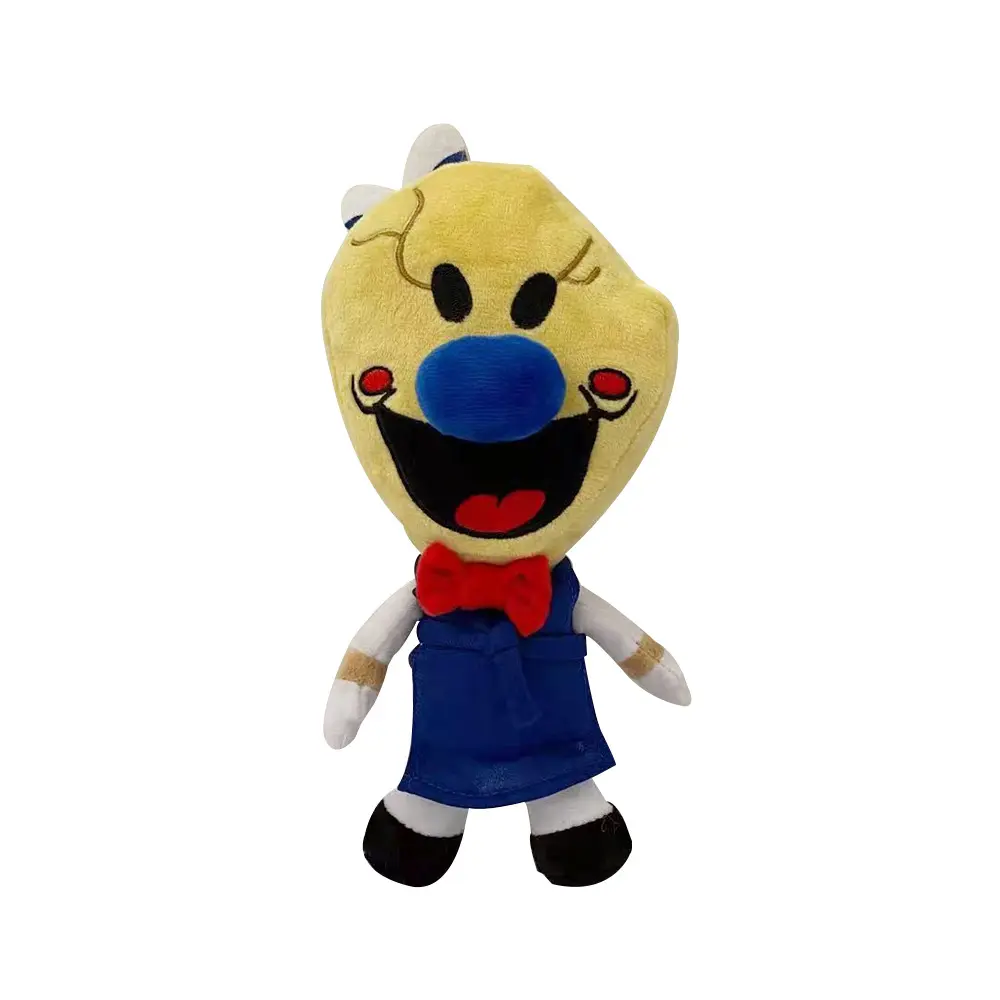 25cm New Ice Scream Rod Plush Toy Stuffed Soft Toys Cartoon Dolls Horror Game Character Halloween Christmas Decor Gift for Kids