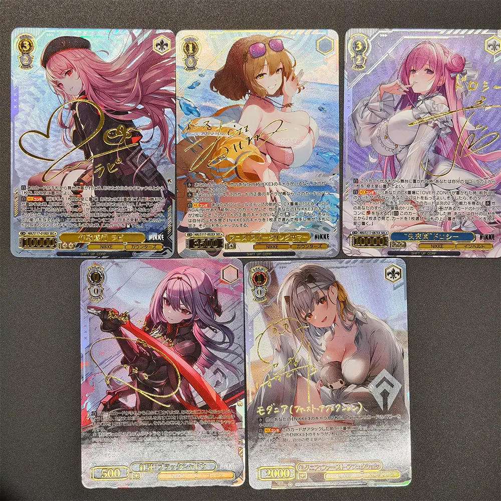 Weiss Schwarz Nikke The Goddess of Victory Collection Card Anis Marian Rapi Signature Bronzing Card Texture Refractive Flash