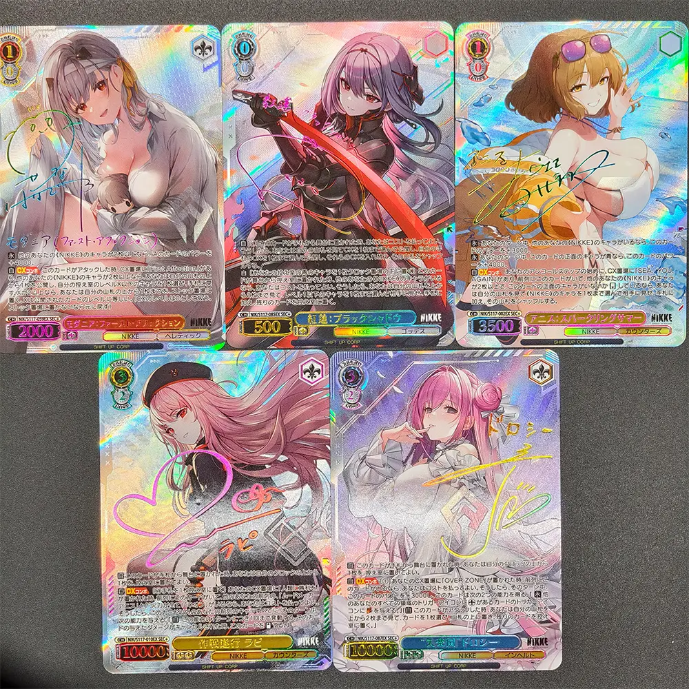 Weiss Schwarz Nikke The Goddess of Victory Collection Card Anis Marian Rapi Signature Bronzing Card Texture Refractive Flash
