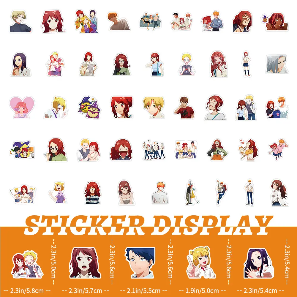 50pcs Cartoon Romantic Killer Anime Stickers Cool Decals Laptop Suitcase Phone Notebook Decoration Sticker Kids Classics Toys