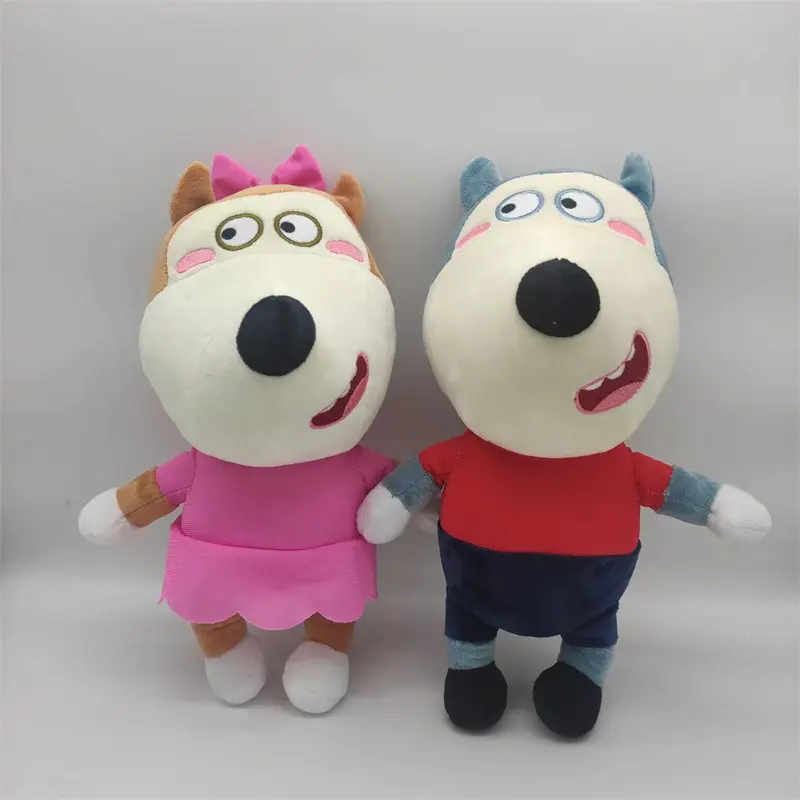 30cm Anime Wolfoo Family Plush Toys Cartoon Plushie Lucy Soft Stuffed Dolls Toy Birthday Christmas Gift
