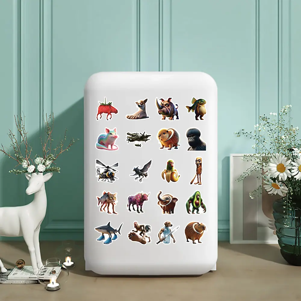 10/30/50PCS Abstract Animal Stickers Tung Tung Sahur Italian Brainrot Animals Cartoon Decal DIY Luggage Phone Cup Guitar Kid Toy