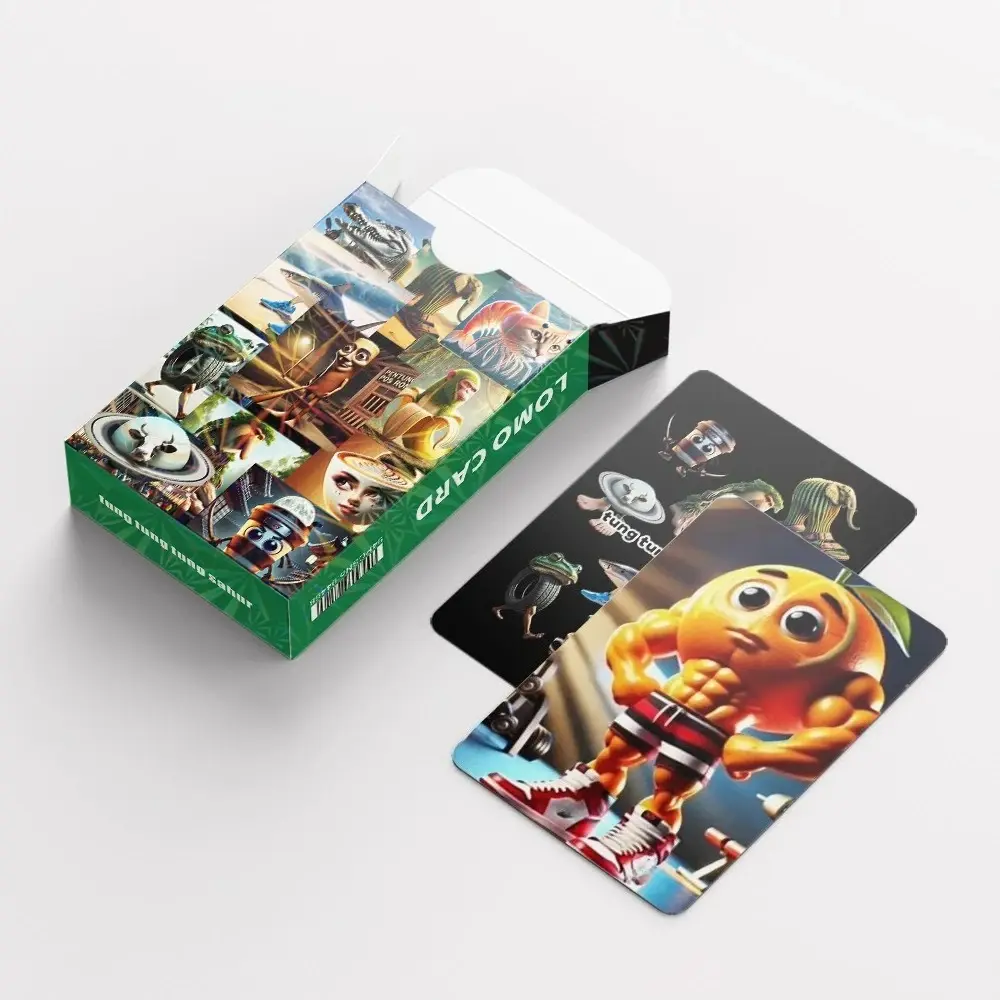 2 styles Italian Brainrot Cards Tung Tung Tung Sahur Tralalero Tralala Collectible Cards Classic Toys For Boys Girls Birthday 2*