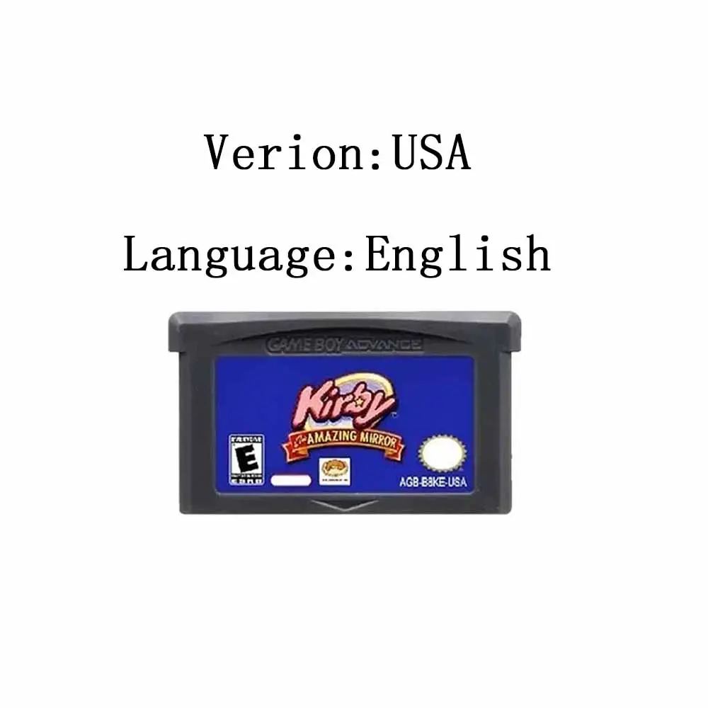 Hot GBA Kirby Game Cartridge 32-Bit Video Game Console Card  English version  Amazing Mirror Nightmare in Dream Land for GBA NDS