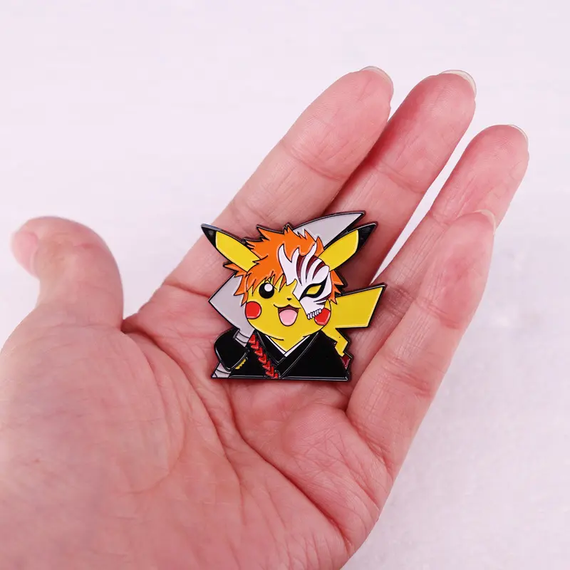 Pokemon Pikachu Anime Lapel Pins Backpack Jeans Enamel Brooch Pin Women Fashion Jewelry Gifts Bleach Mask Cartoon Badges