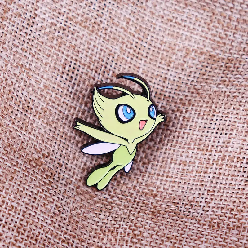 Pokemon Celebi Anime Lapel Pins Backpack Jeans Enamel Brooch Pin Women Fashion Jewelry Gifts Kawaii Elf Cartoon Badges