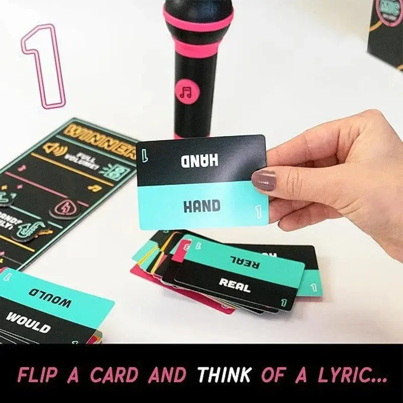 Exciting Grab The Mic The Family Karaoke Game-Board Game For Hilarious Games Night For Bad Singers Birthday Party Kids Gift