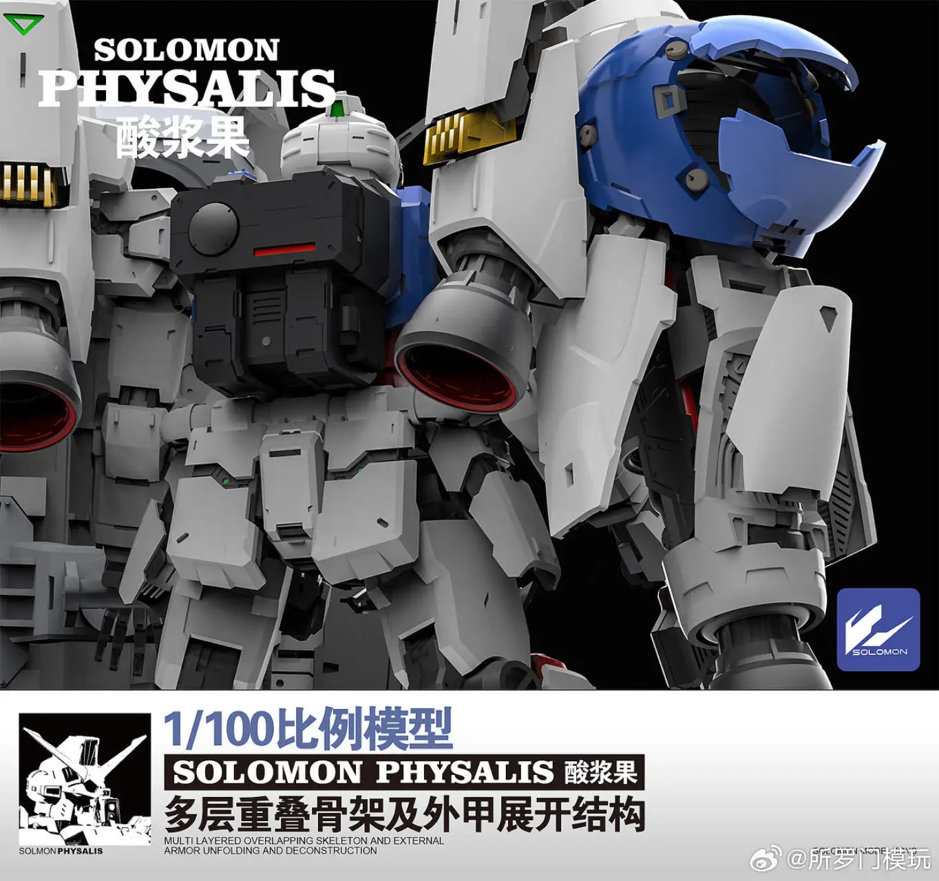 In Stock SOLOMON PHYSALIS GP02 1/100 MG Assembly Model Sour Berry Multi-layer Skeleton Model Kit Collection Toys