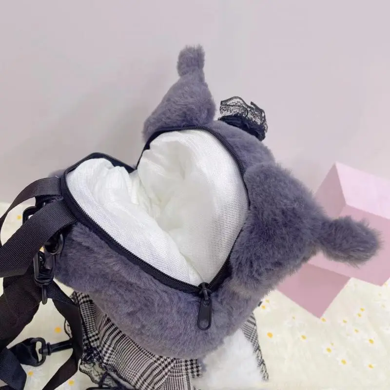 Plushie Sanrio Bag Plush Kuromi Backpack Kawaii My Melody Shoulder Bag Large Capacity Lolita Plush Stuffed Animal Doll Toys Gift