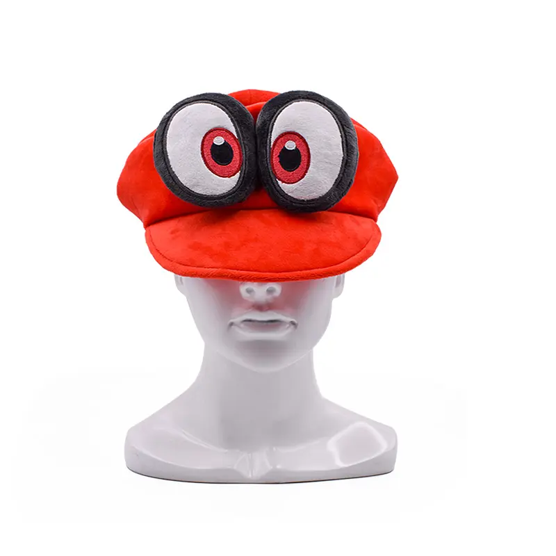 Mario Bros Hat Crown Princess Peach Hat Mushroom Hat Cosplay   Headwear English Letters Embroidered Green Red Baseball Cap