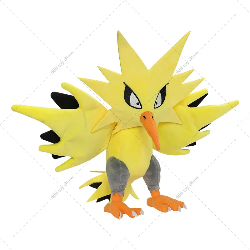 30CM Anime Pokemon Plush Zapdos Peluche Stuffed Doll Toys Gifts for Kids Birthday Christmas