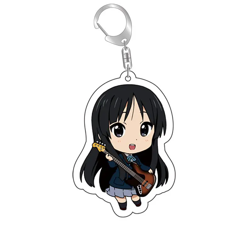 K-ON! Hirasawa Yui Akiyama Mio Acryic Anime Keychain Cartoon Keyring Bag Parts & Accessories
